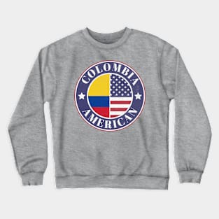 Proud Colombian-American Badge - Colombia Flag Crewneck Sweatshirt